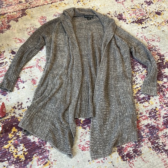Barefoot Dreams Cozychic Lite Montecito Circle Cardigan Size M Grey Style 494 - Picture 2 of 5
